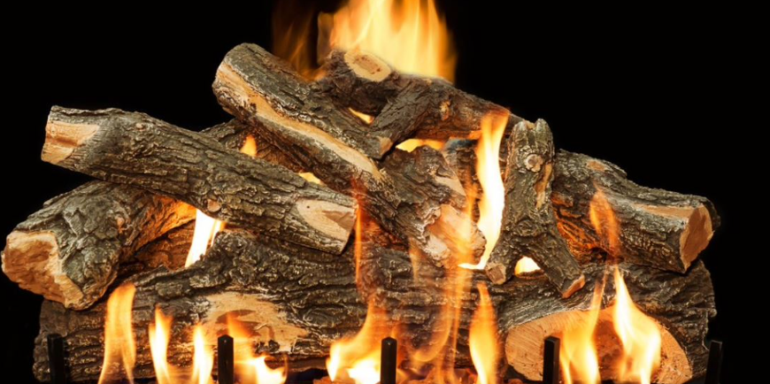 Grand Canyon Arizona Weathered Oak 36" See-Through 2-Burner Vented Gas Log Set - AWOST36LOGS