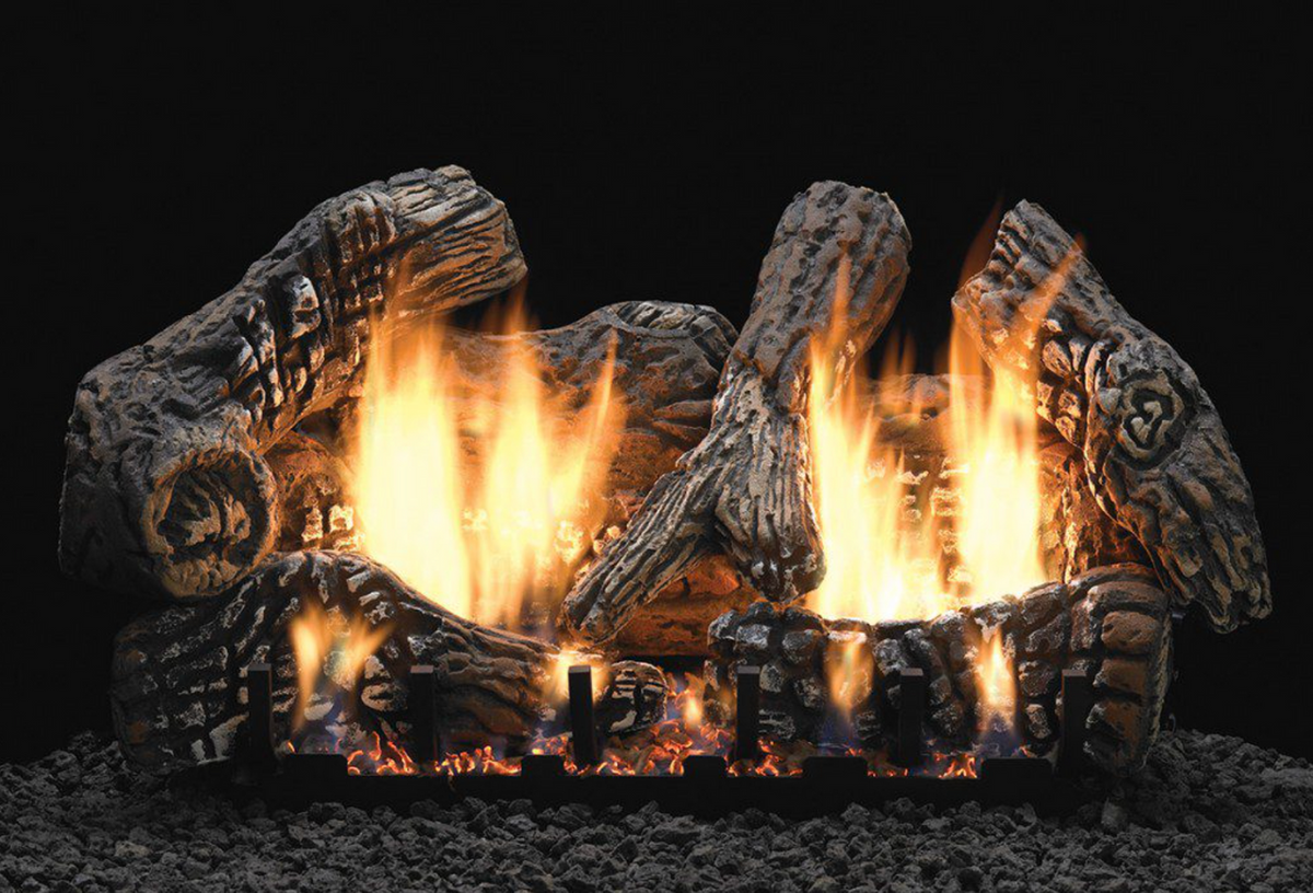 Empire WMH Super Charred Oak 18" 6-Piece Ceramic Fiber Log Set - LS18C2S