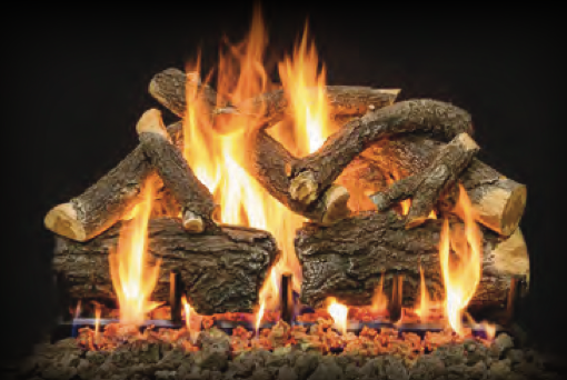Grand Canyon Arizona Weathered Oak Charred 30" See-Through 2-Burner Vented Gas Log Set - AWOCST30LOGS
