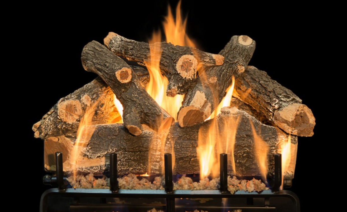 Grand Canyon Arizona Weathered Oak 24" See-Through 3-Burner Vented Gas Log Set - AWOST24LOGS