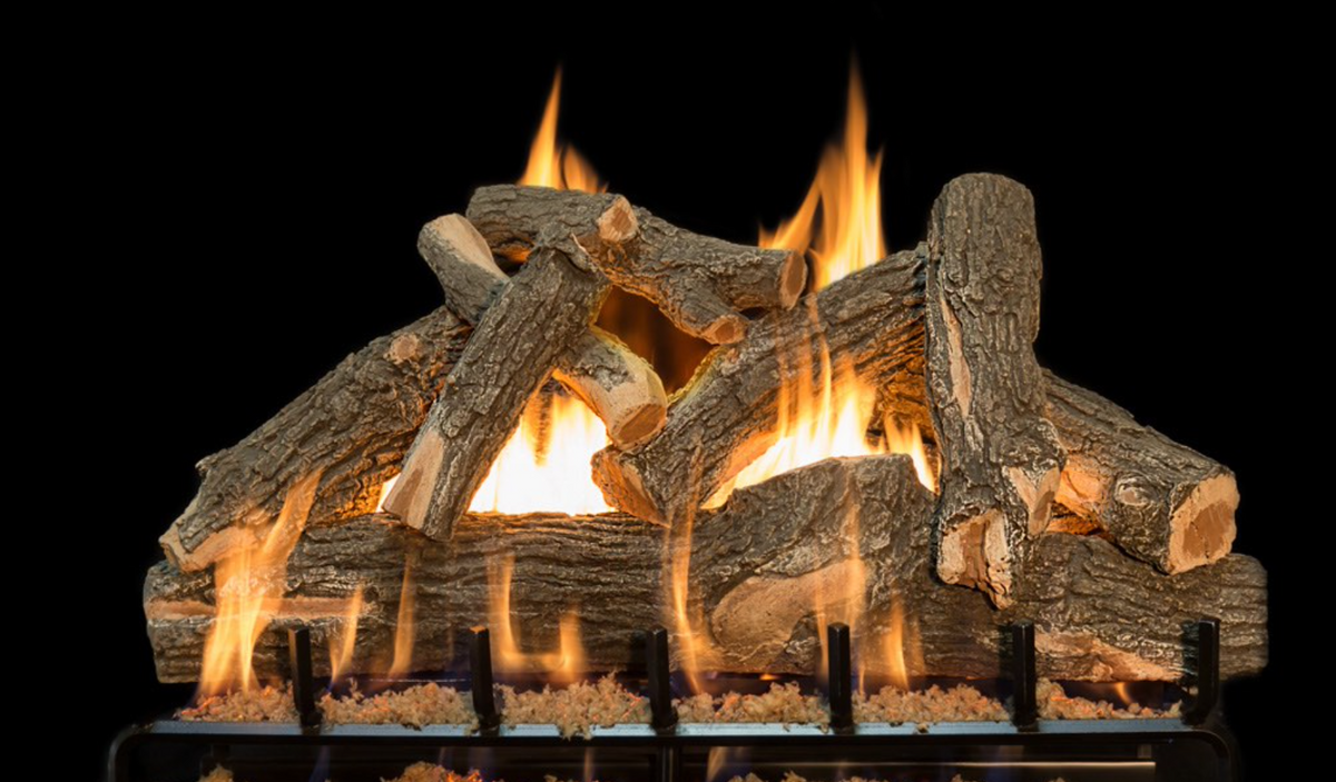 Grand Canyon Arizona Weathered Oak 36" See-Through 3-Burner Vented Gas Log Set - AWOST36LOGS-3
