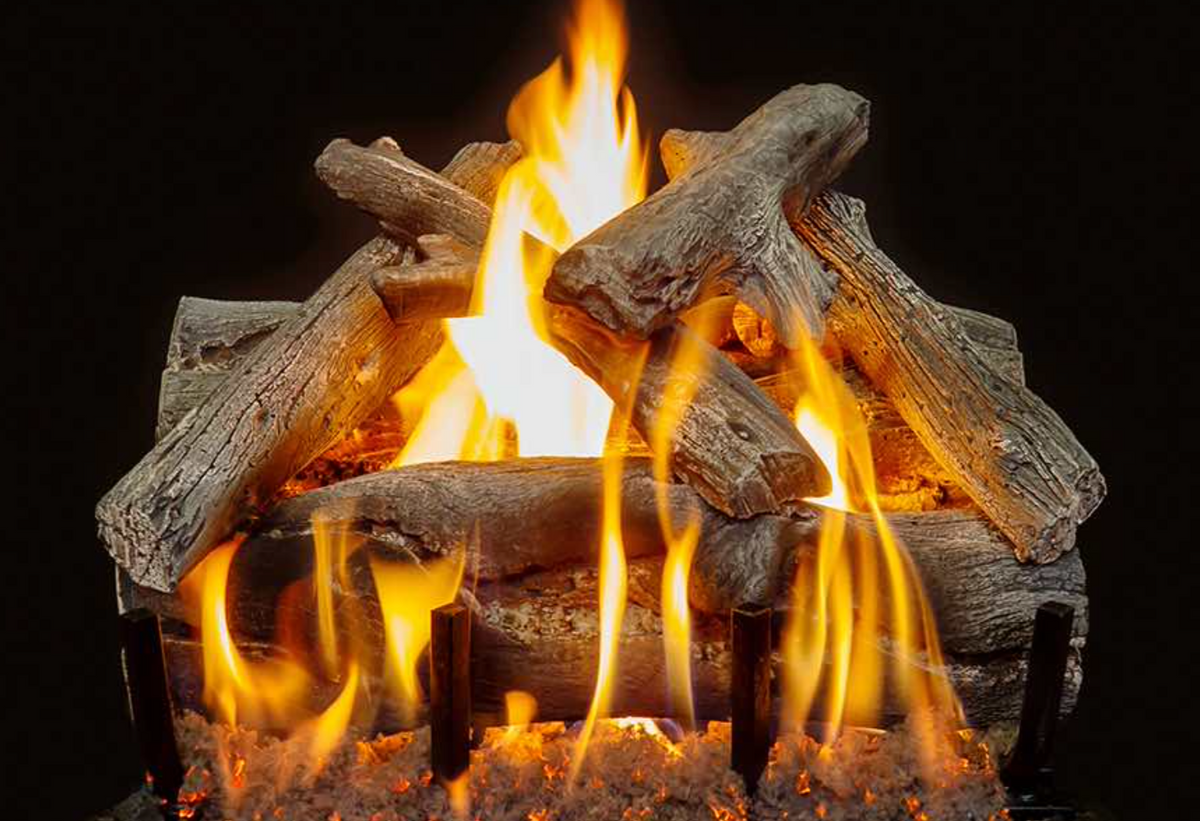 Grand Canyon Western Driftwood 18" See-Through 3-Burner Vented Gas Log Set -DRIFTWOODST18LOGS-3