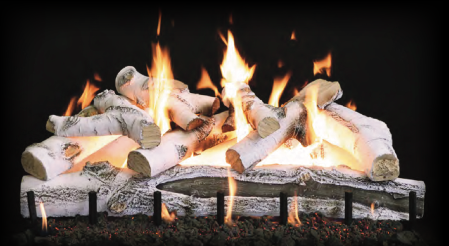 Grand Canyon Quaking Aspen 36" See-Through 3-Burner Vented Gas Log Set - ASPENST36LOGS-3