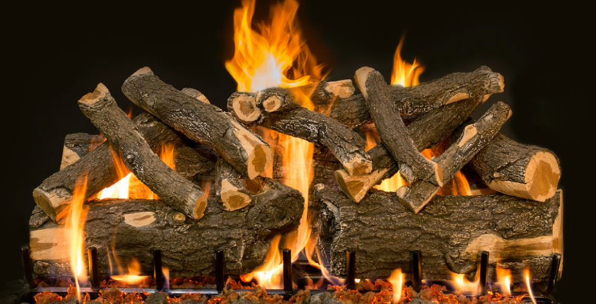 Grand Canyon Jumbo Outdoor Series 72" Arizona Weathered Oak Charred Vented Gas Log Set -JUMBOAWOC72LOGS-SS