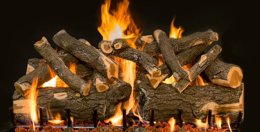 Grand Canyon Jumbo Outdoor Series 120" Arizona Weathered Oak Charred Vented Gas Log Set -JUMBOAWOC120LOGS-SS