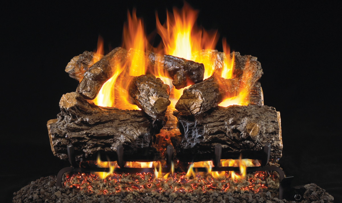 Real Fyre Burnt Rustic Oak 30" Outdoor G45 Series Standard Vented Gas Log Set - HCHR-30-OD