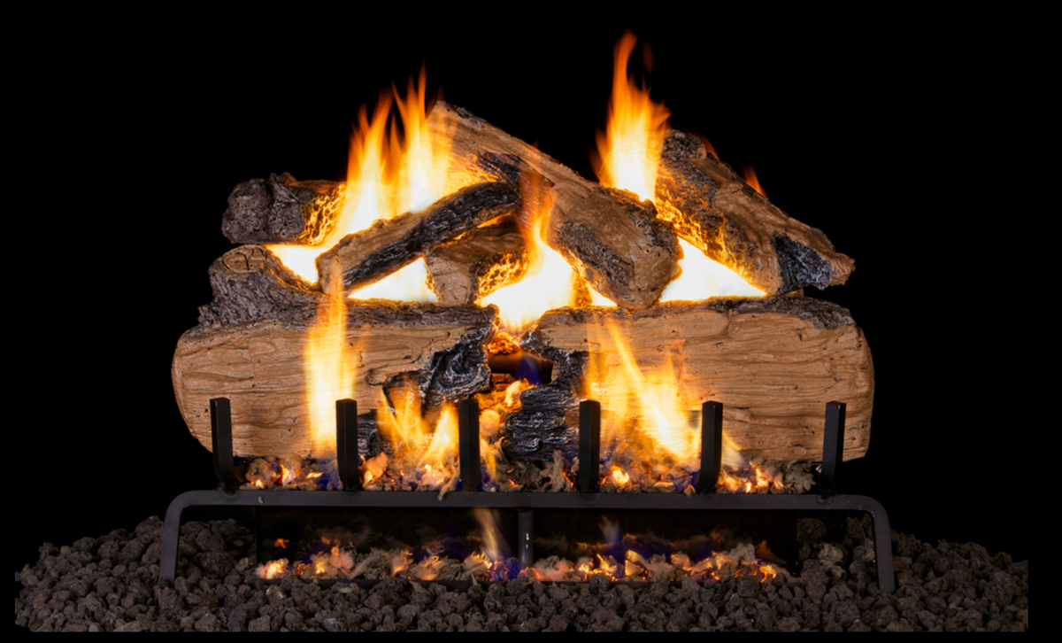 Real Fyre Charred Split 30" Outdoor Standard Vented Gas Log Set - CHS-30-OD
