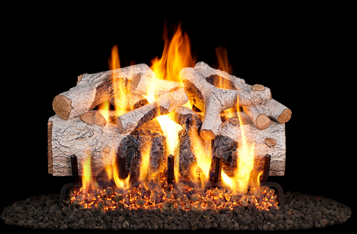 Real Fyre Charred Mountain Birch 24" G45 Series Outdoor Standard Vented Gas Log Set - CHMBW-24-OD