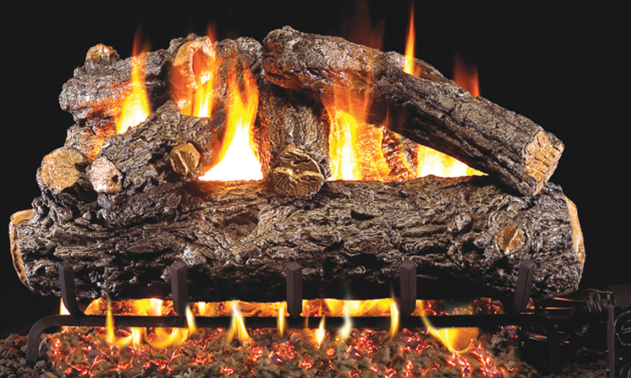 Real Fyre Rustic Oak Designer 36" Standard Outdoor Vented Gas Log Set - HRD-36-OD