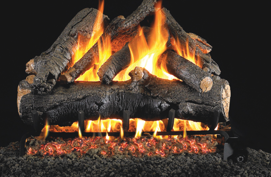 Real Fyre American Oak 24" Designer Series G45 Standard Outdoor Vented Gas Log Set - AO-24-OD