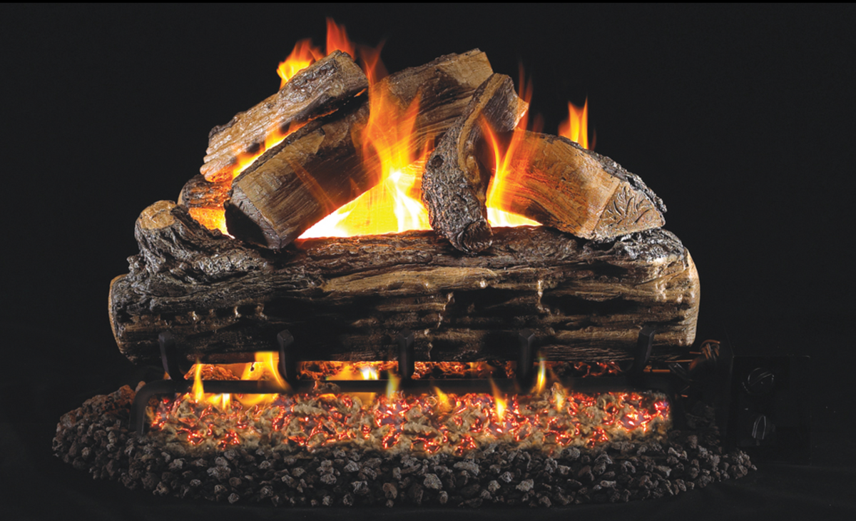Real Fyre Split Oak 24" Designer Series G45 Outdoor Standard Vented Gas Log Set - S-24-OD