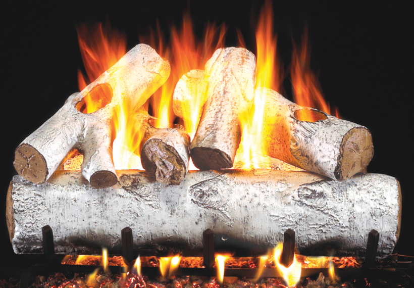 Real Fyre White Birch 30" Designer Series G45 Outdoor Standard Vented Gas Log Set - W-30-OD