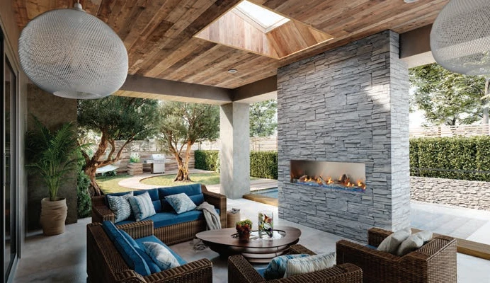 Napoleon Galaxy 62" Linear Outdoor Fireplace, Electronic Ignition - GSS62NE