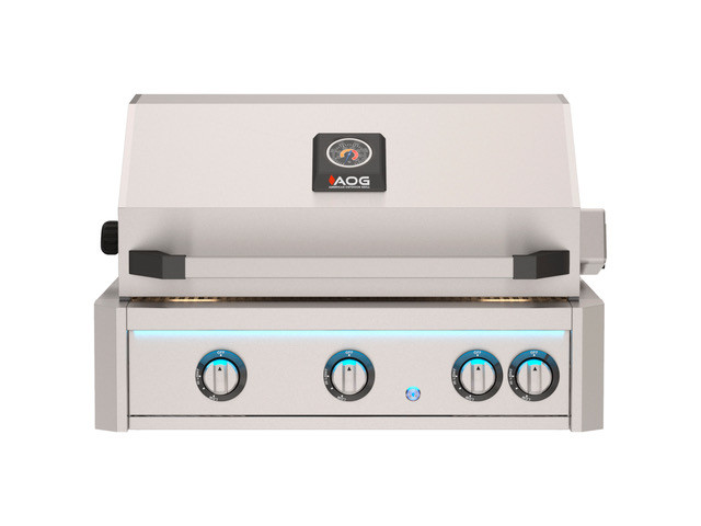 AOG L-Series 24" Built-In Grill with Backburner & Rotisserie Kit - AOG24L