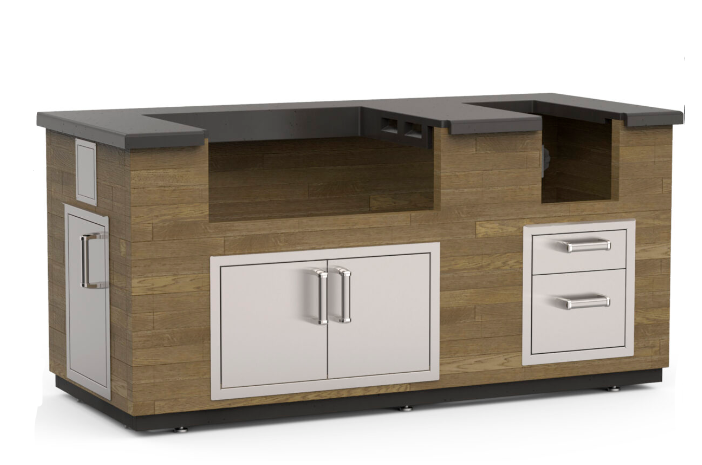 Fire Magic Reclaimed Wood Island Bundle - IP66-FOD-77BA