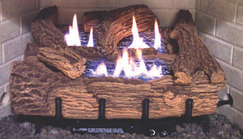 Everwarm Palmetto Oak Series 24" Log and Burner Package - PKLPO24NV