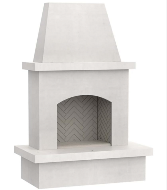 American Frye Design Contractor Model with Moulding Vent-Free Outdoor Fireplace