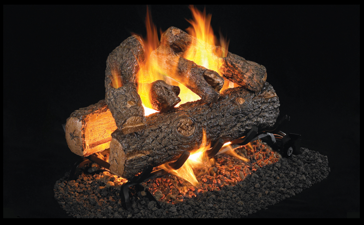 Real Fyre Golden Oak Designer Plus 36" Vented Standard See-Thru Gas Log Set - RDP-2-36
