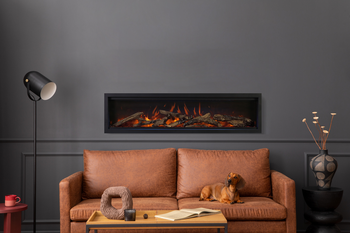 Amantii Symmetry Xtra Tall Lumina 74" Linear Indoor/Outdoor Electric Fireplace - SYM-74-XT-LUMINA
