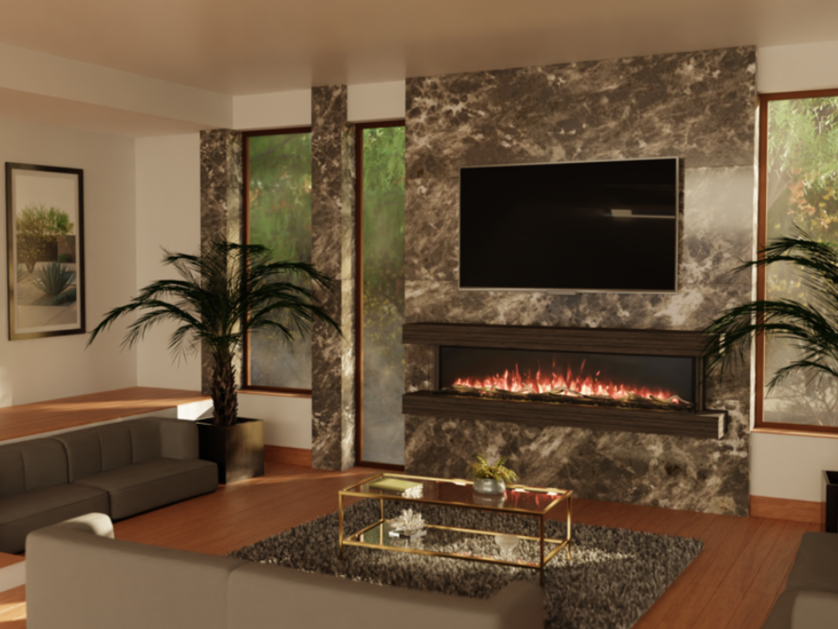 Modern Flames Landscape Pro Multi 44" Studio Suites Wall Mount Floating Mantel - WMC-44LPM
