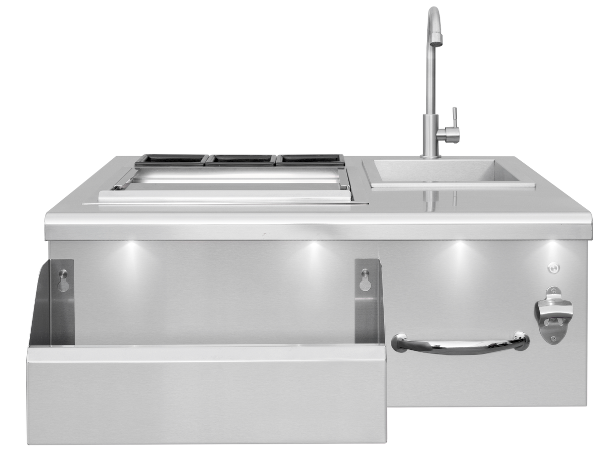 AMD 30" Beverage & Prep Station with White LED Lighting | Mod Living Spaces