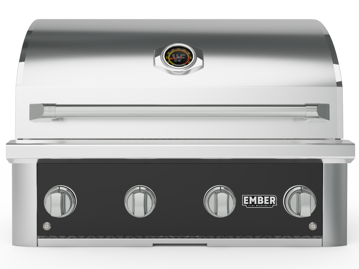 Wildfire Ember 32" Professional-Grade Built-In Gas Grill with Sear Burner, Black Stainless Steel | Mod Living Spaces