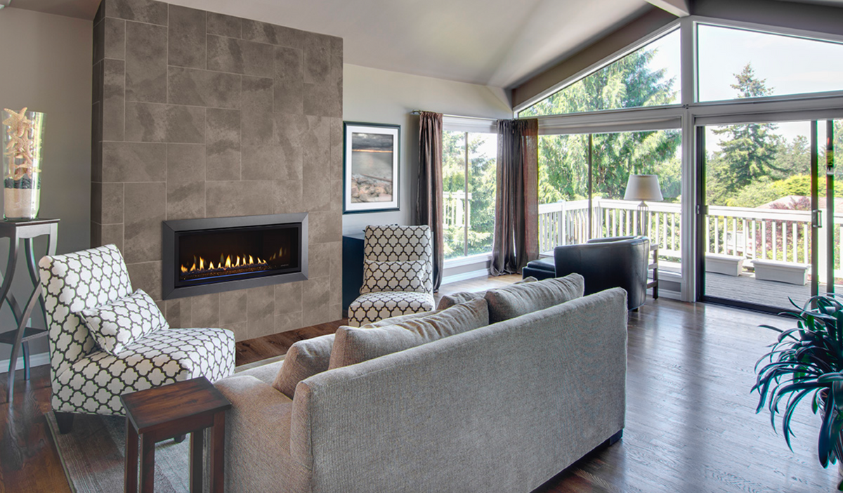 Majestic Jade 42" Linear Direct Vent Gas Fireplace with IntelliFire Touch Ignition