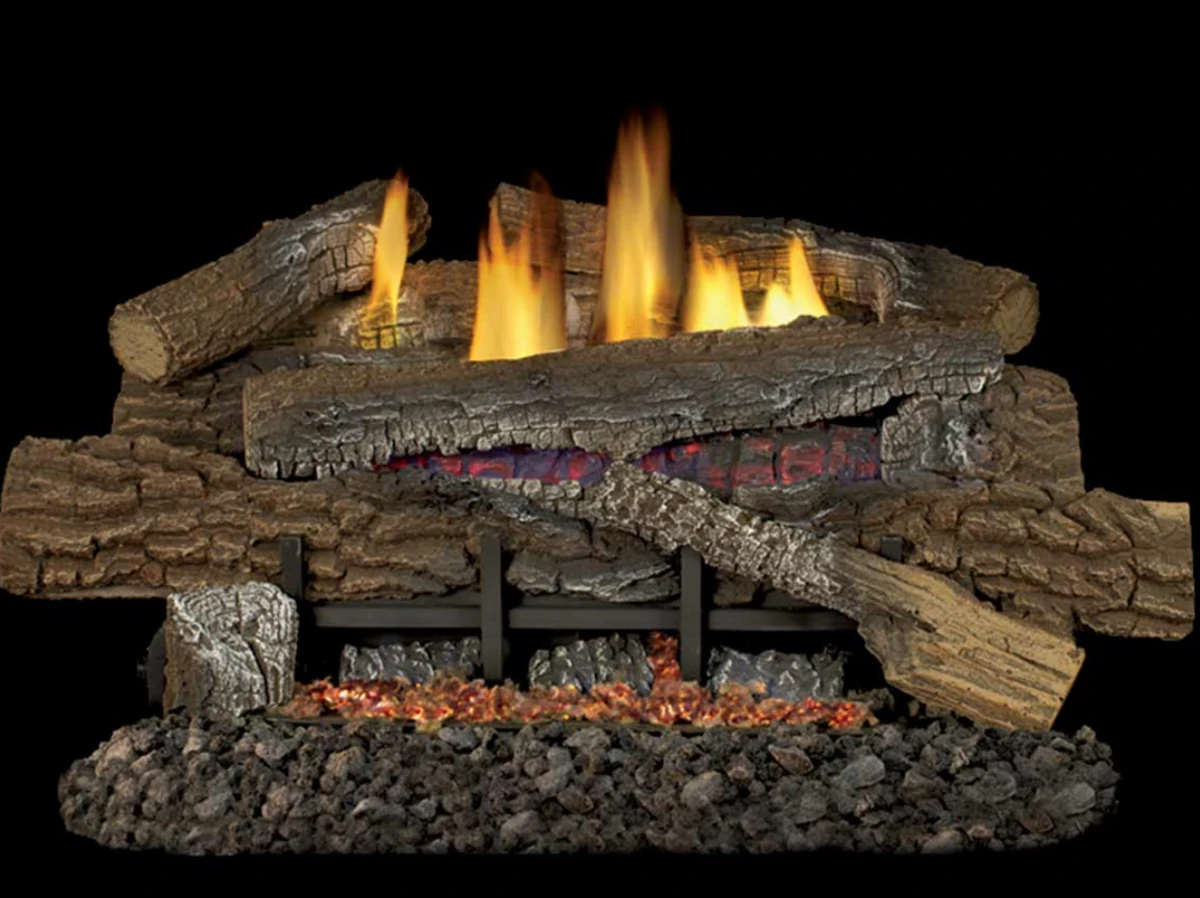 Superior Boulder Mountain Series 18" Concrete Vent Free Gas Log Set - LBG18BM