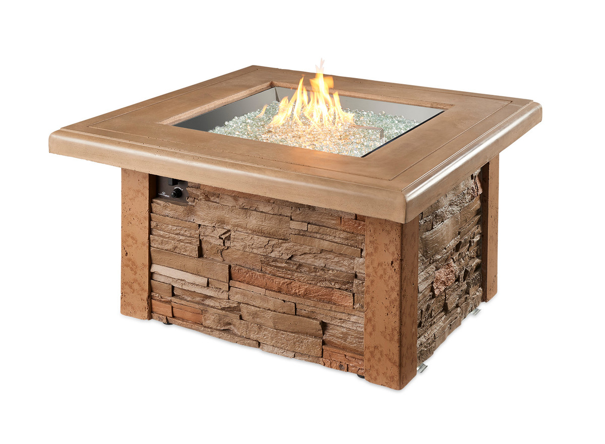 Outdoor Greatroom Sierra Square Gas Fire Pit Table - SIERRA-2424-M-K