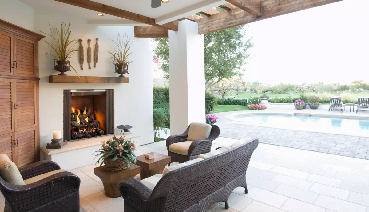 Majestic Castlewood 42" Outdoor Wood Fireplace