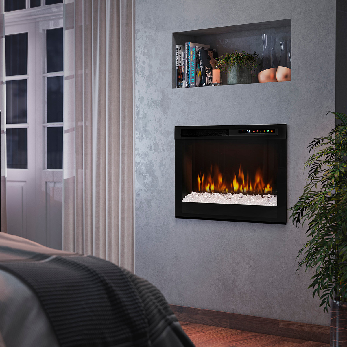 Dimplex Nova 26" Multi-Fire XHD Plug-In Electric Firebox w/ Acrylic Ember Bed Media - XHD26G