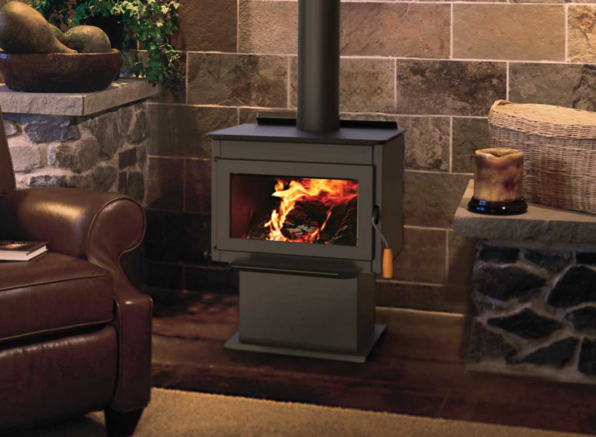 Ironstrike Tahoma 1600 Wood Burning Stove with Steel Door - T160GL