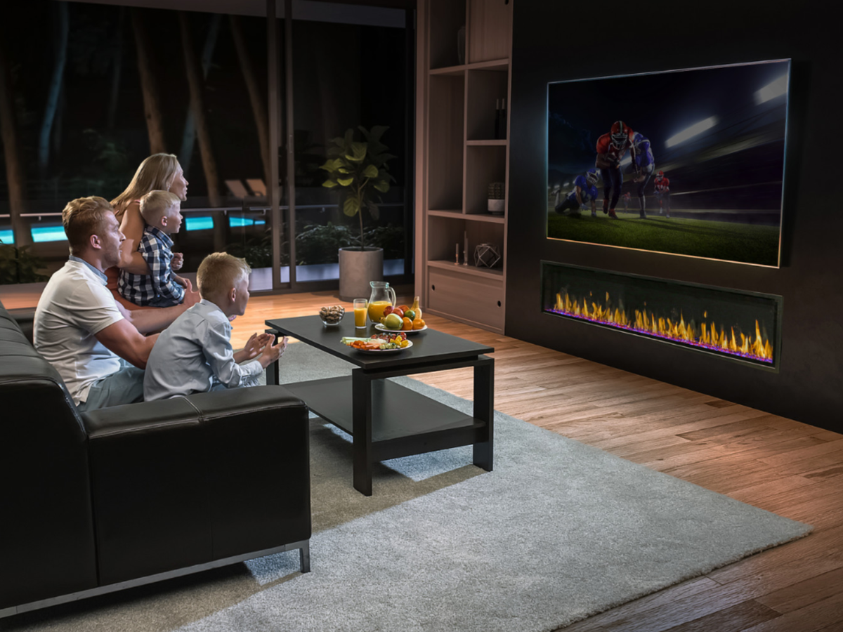 Modern Flames Orion Slim 76" Linear Heliovision Fireplace - OR76-SLIM
