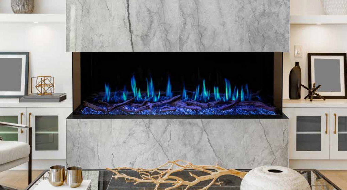 Modern Flames Orion Multi 100" Multi-Sided Heliovison Linear Electric Fireplace