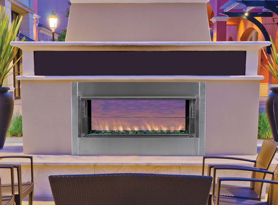 Superior VRE4543 43" Outdoor Vent Free Linear Gas Fireplace - VRE4543EN(P)