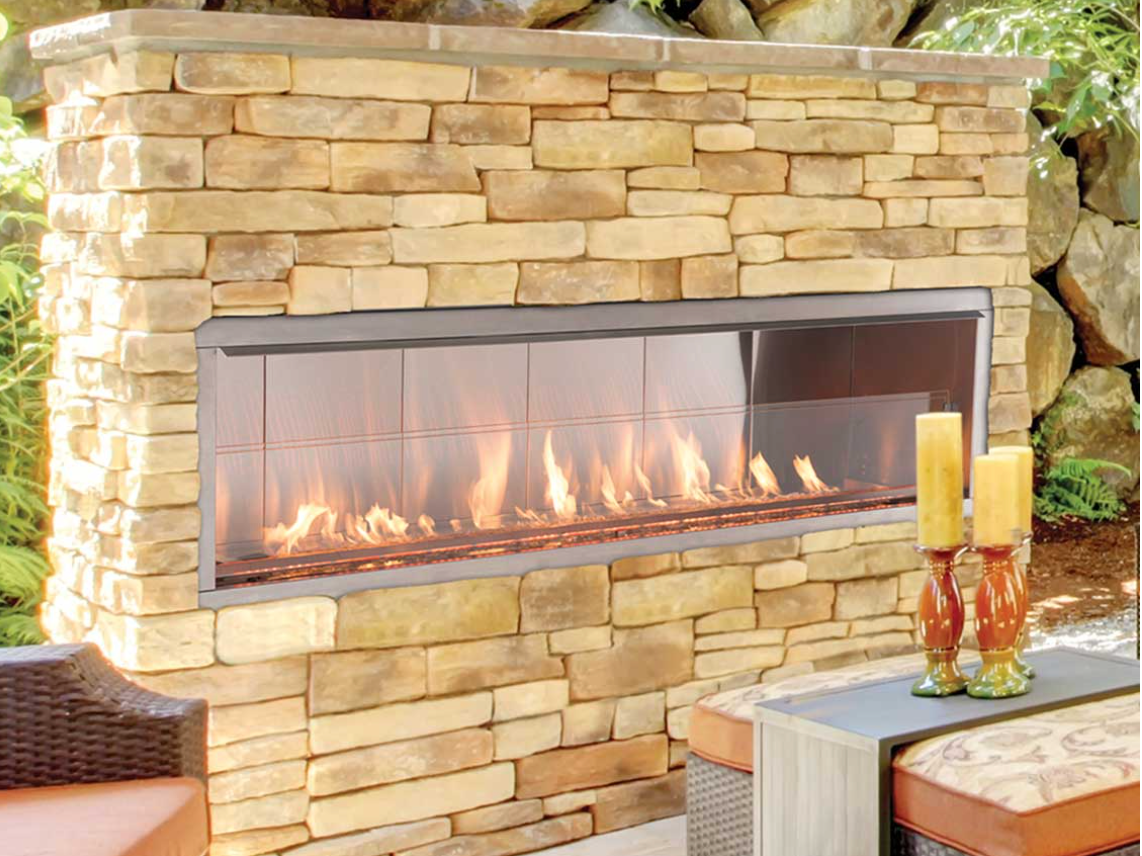Superior VRE4600 Series 36" Vent Free Outdoor Linear Gas Fireplace - ODLVF36ZEN