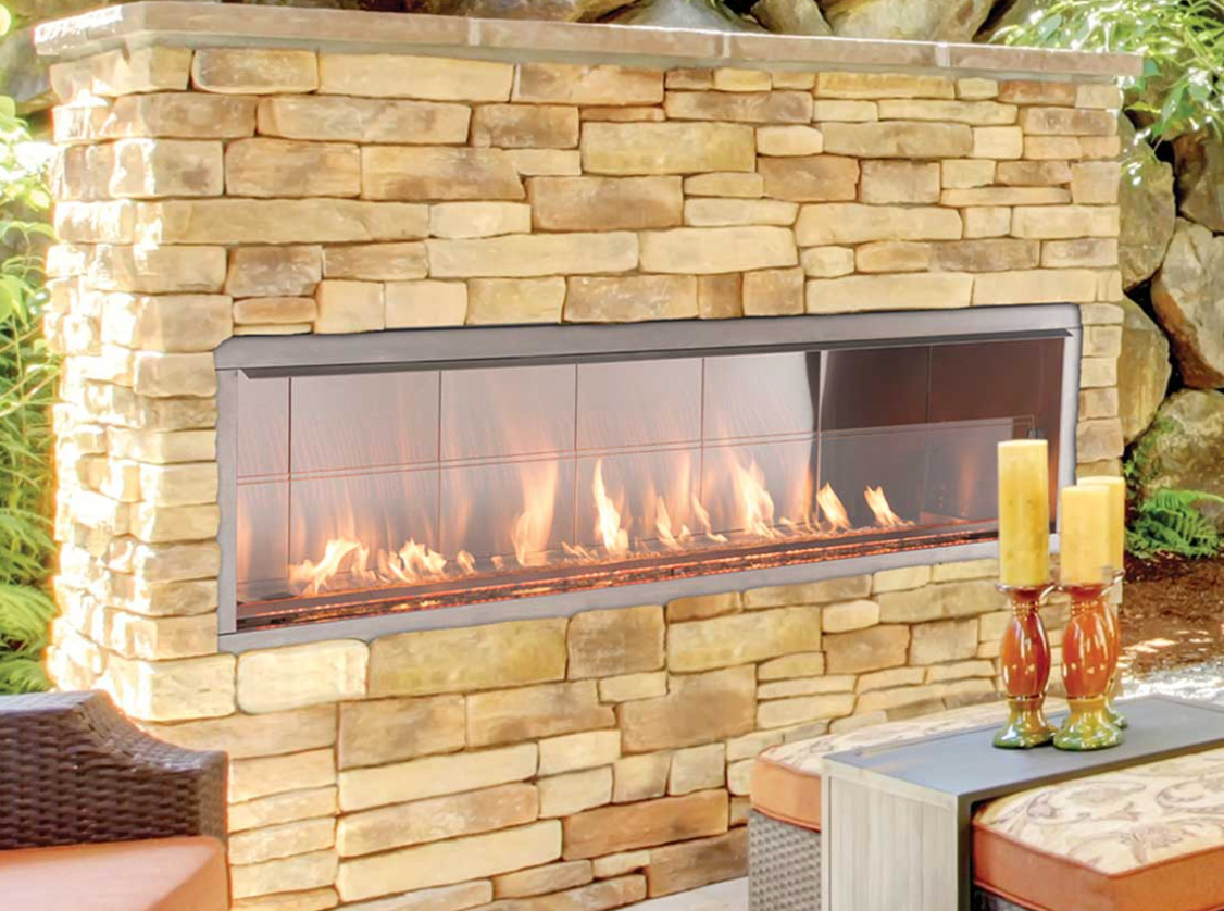Superior VRE4600 Series 72" Vent Free Outdoor Linear Fireplace - ODLVF72ZEN
