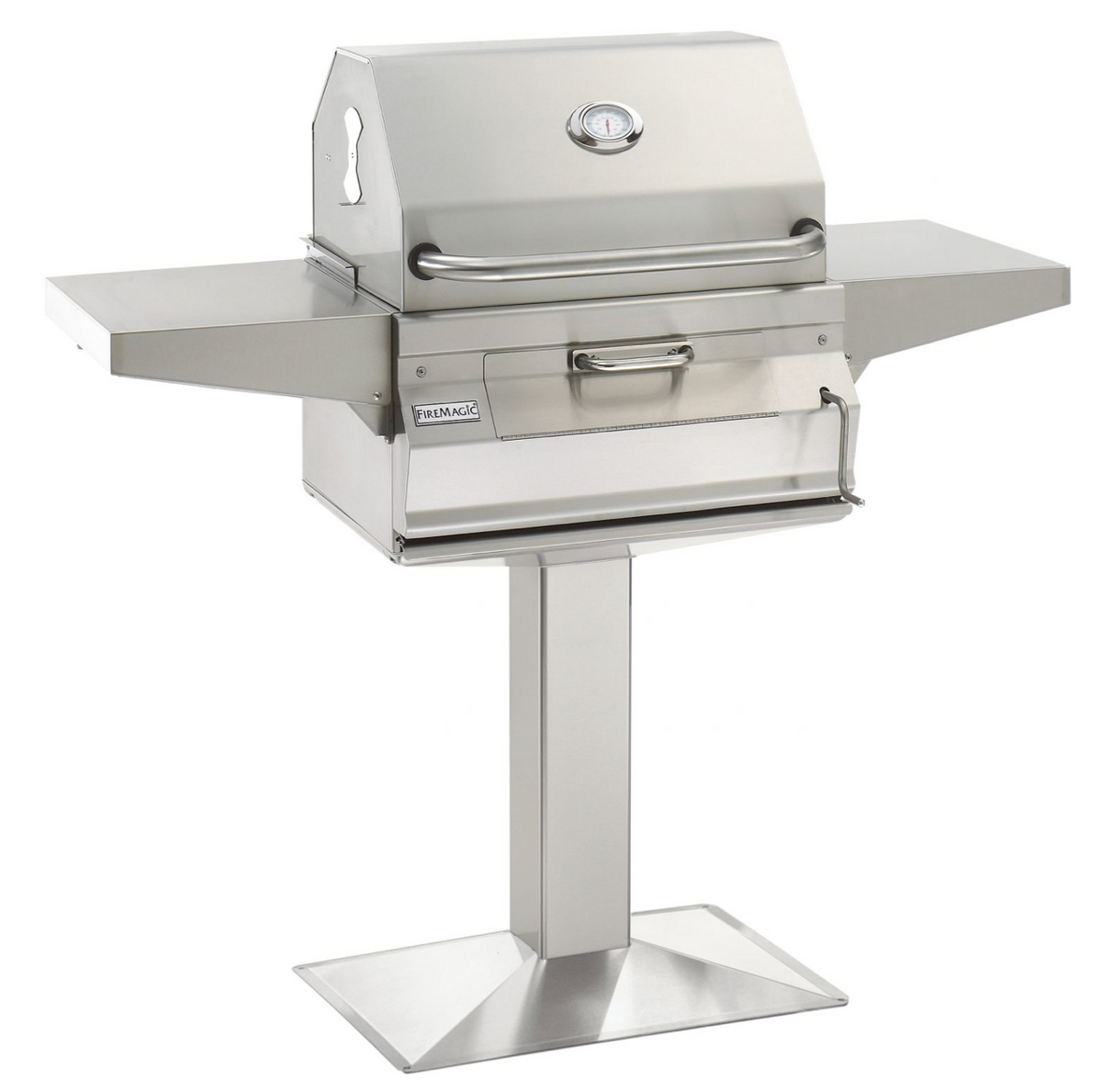 Fire Magic Post Mount 24" Stainless Steel Charcoal Grill - 22-SC01C