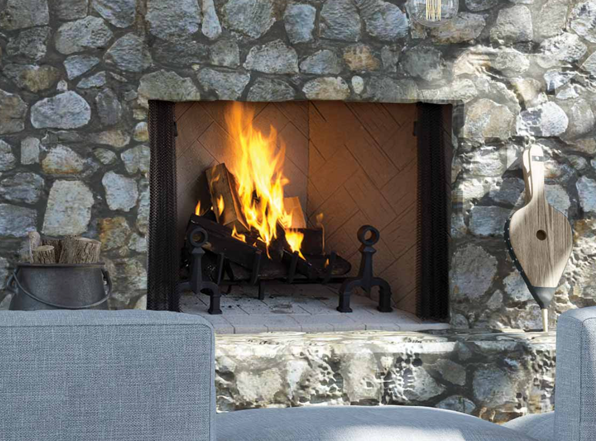 Superior WRT4500 Series 36" Open-Hearth Wood-Burning Fireplace  - WRT4536WS(WH)