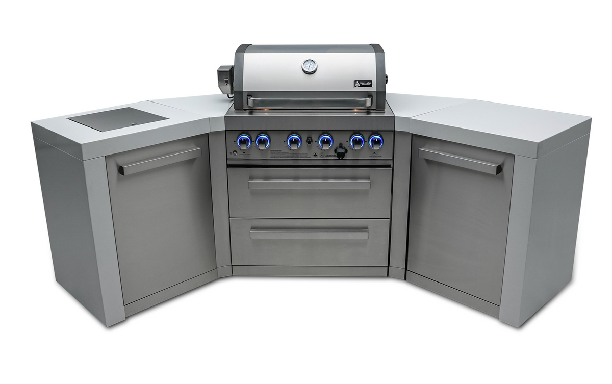 Mont Alpi 400 Deluxe 4-Burner Island with 45-Degree Corners - MAi400-D45