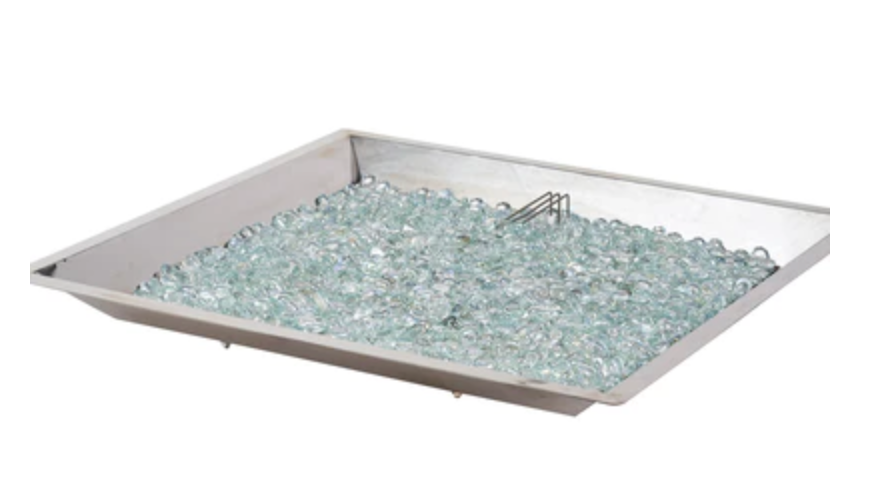 Outdoor Greatroom 24" x 24" Square Crystal Fire Plus Gas Burner - CFP2424-K