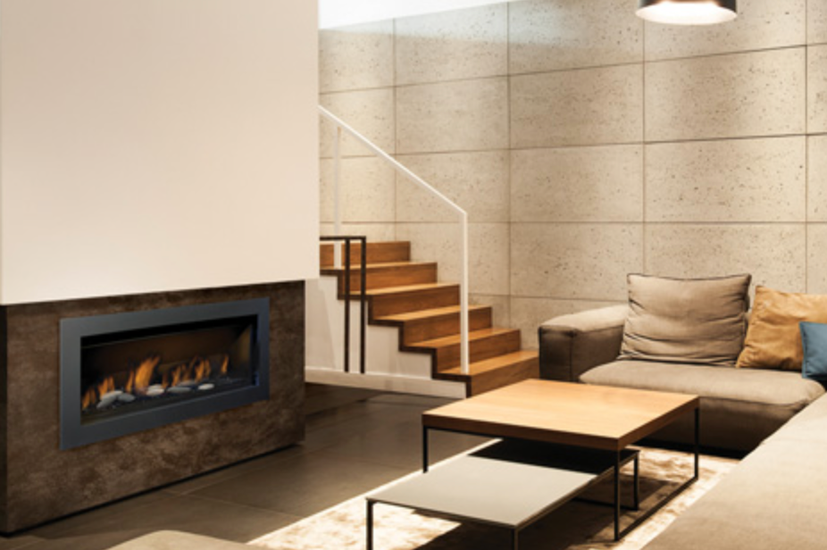 Sierra Flame Lamego 45" Zero Clearance Contemporary Direct Vent Gas Fireplace, Electronic Ignition - LAMEGO-45-LIGHT-EI