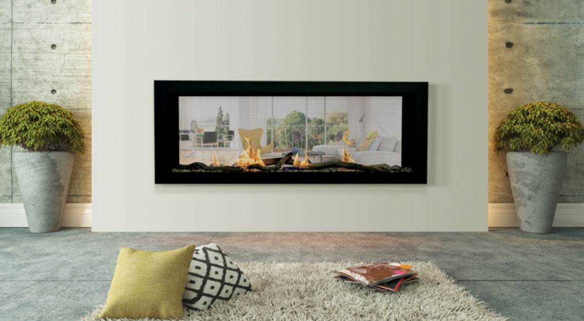 Sierra Flame Emerson 48" Slim See-Through Linear Direct Vent Gas Fireplace - EMERSON-48-DELUXE-NG