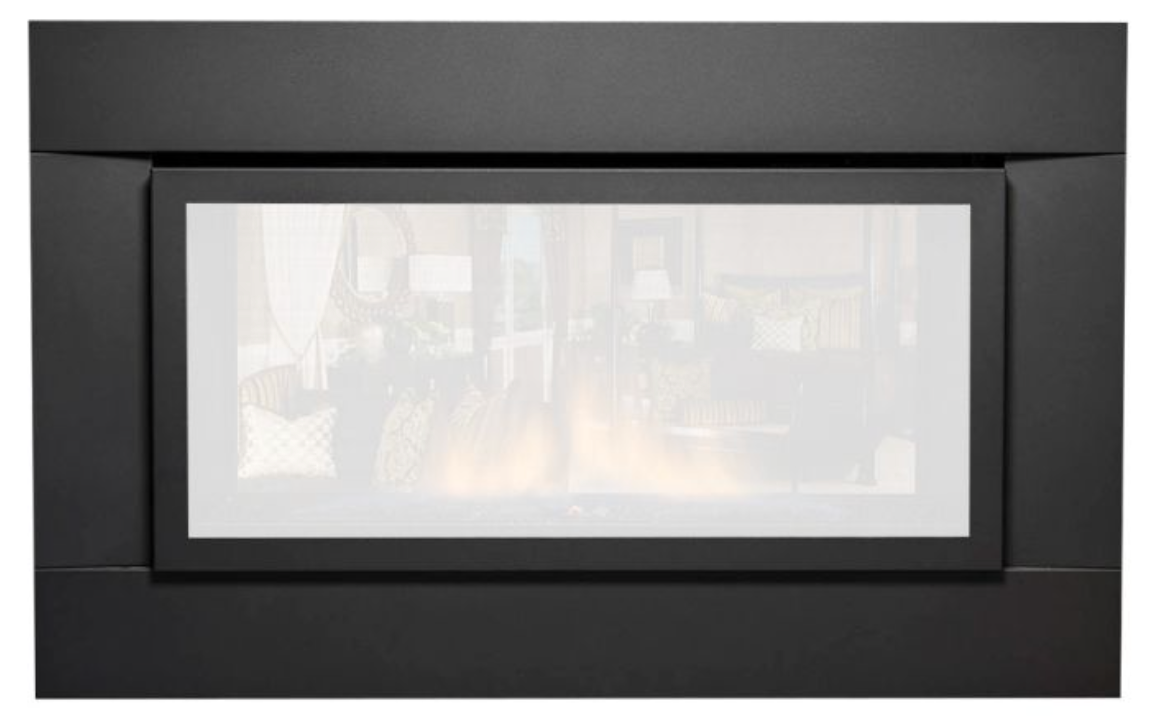 Sierra Flame Standard Black 3 Sided Surround (40" W x 28" H) for Abott - ABBOT-30-BLK-28