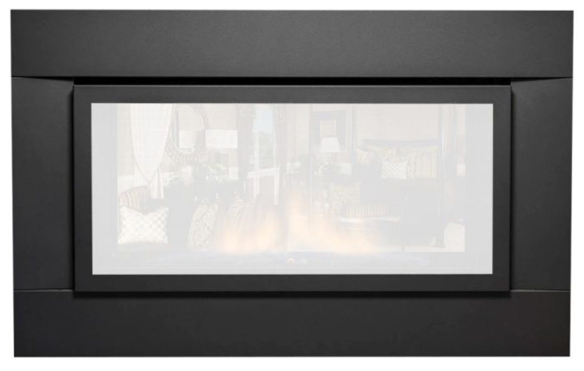 Sierra Flame Black 4 Sided Surround (40" W x 31 1/2" H) for Abott - ABBOT-4PCE-BLK-32