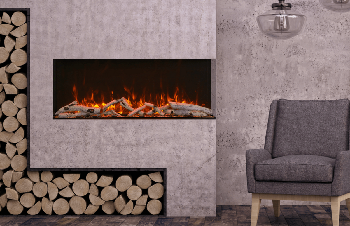 Amantii Tru View XL Extra Tall 40" Smart 3- Sided Built-In Electric Fireplace - 40-TRV-XT-XL