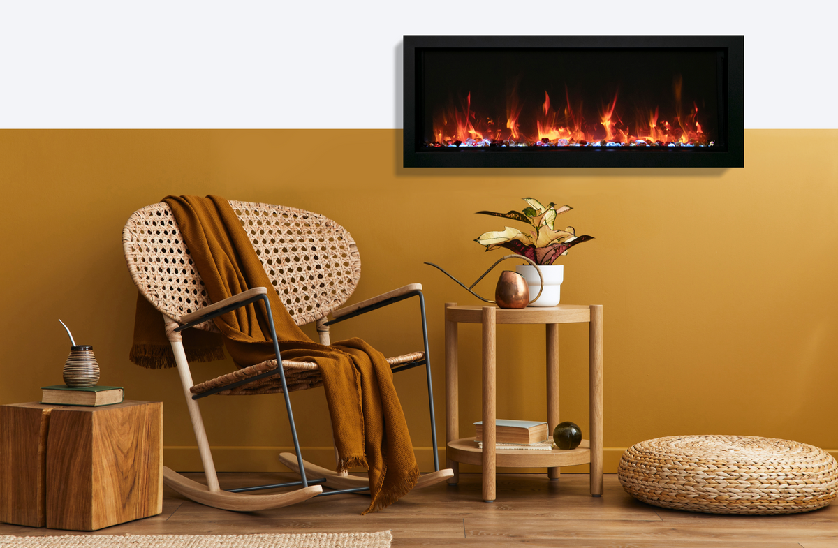 Amantii Panorama Extra Slim 30" Smart Built-In Electric Fireplace - BI-30-XTRASLIM
