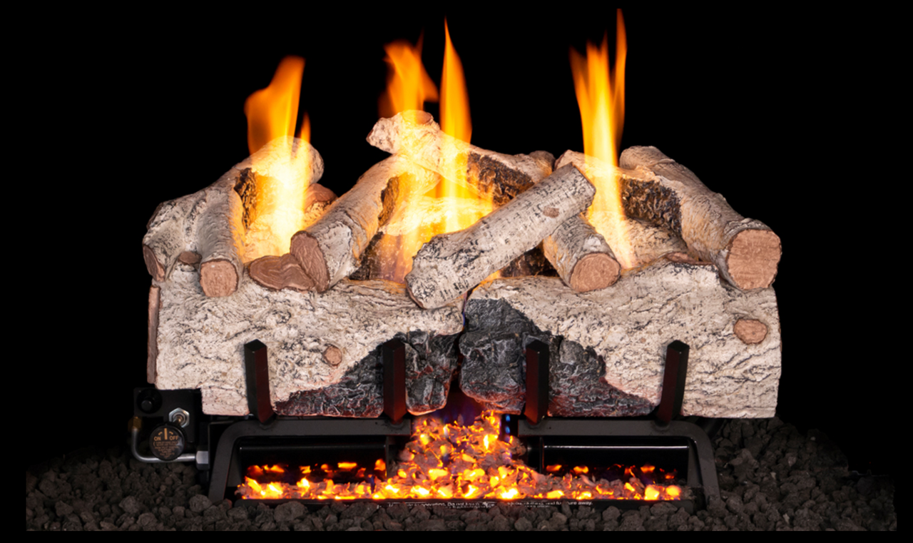 Real Fyre Charred Alpine Birch G10 Series Vent-Free Gas Log Set - CHAB