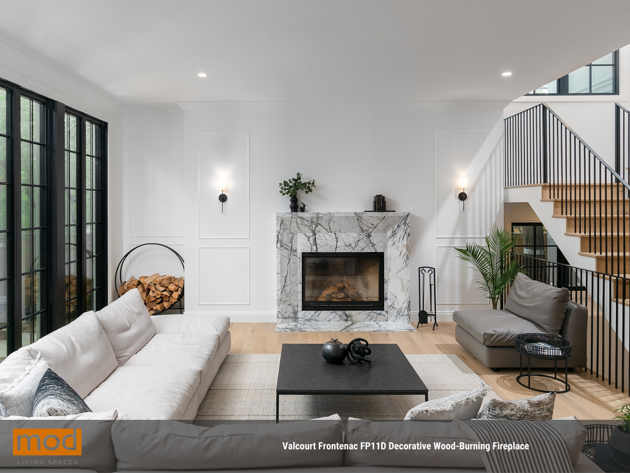 Valcourt Frontenac Decorative Wood-Burning Fireplace - FP11D