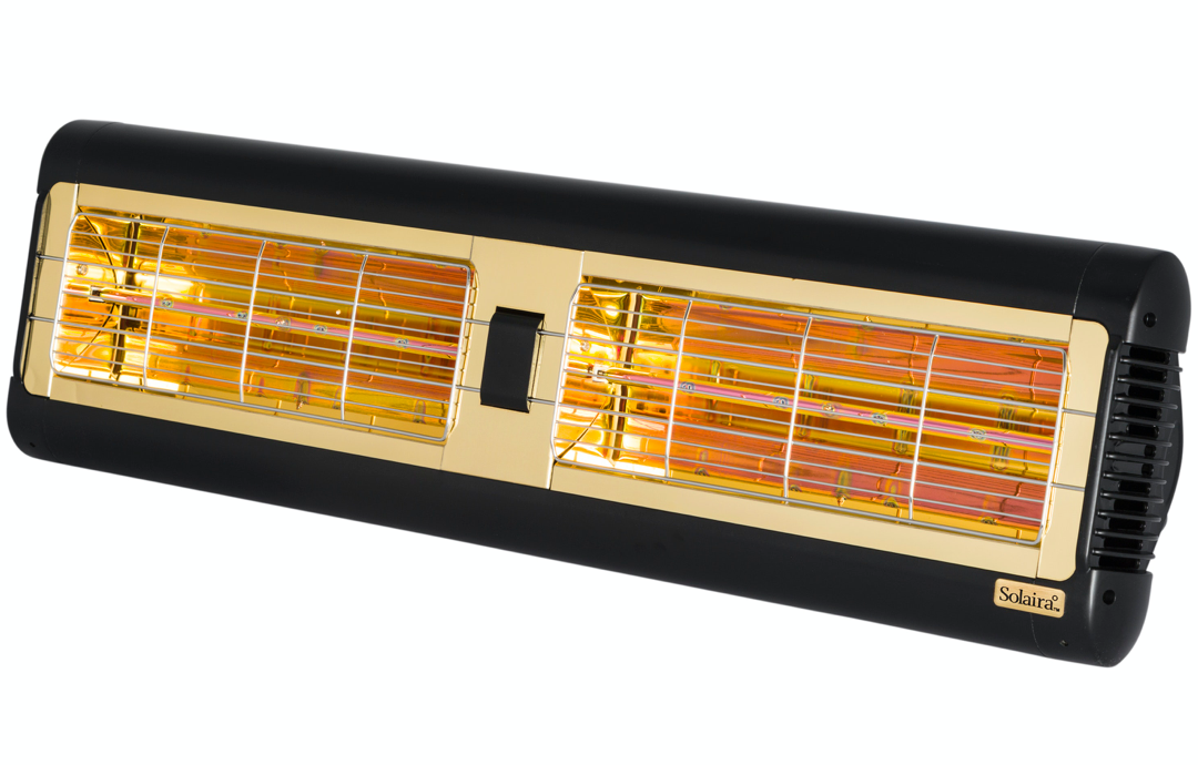 SOLAIRA ALPHA 4500W, 240V Electric Radiant Infrared Heater, Ultra Low Glare  Lamp, Black
